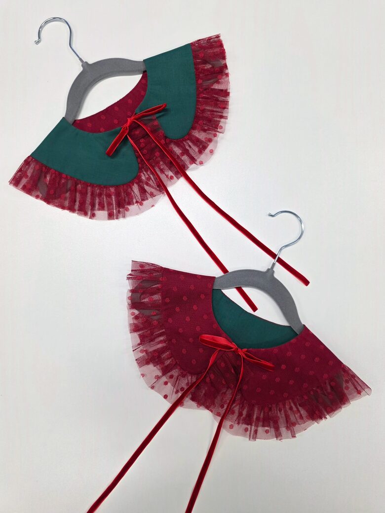 Divpusējā apkaklīte SARKANZAĻĀ