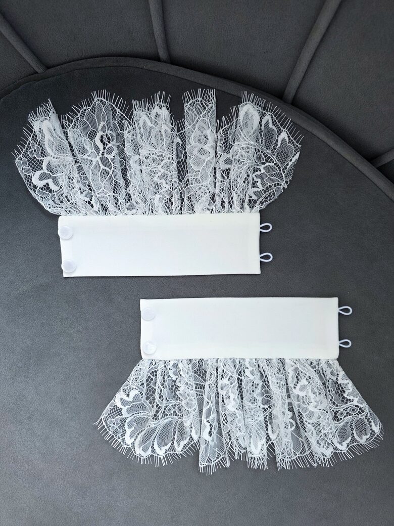 Mežģīņu aproces ar manžeti BALTAS