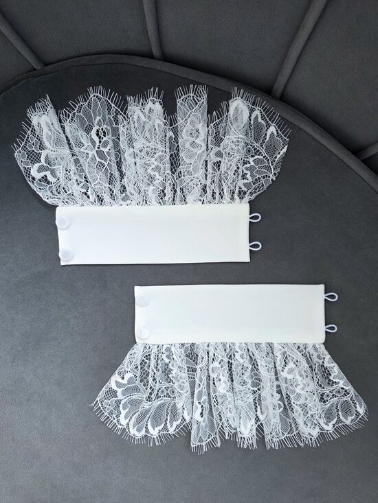 Mežģīņu aproces ar manžeti BALTAS